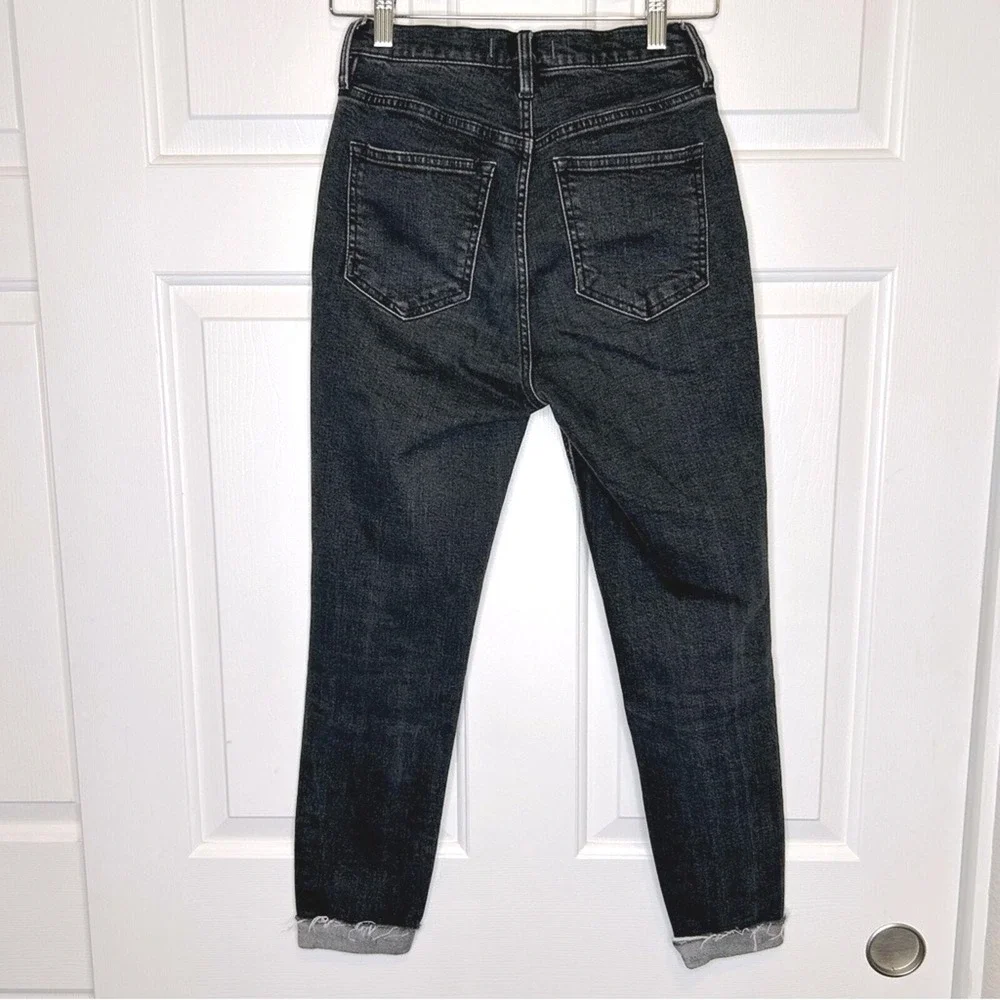 Free People We The Free Black Wash High Rise Button Size‎ 26